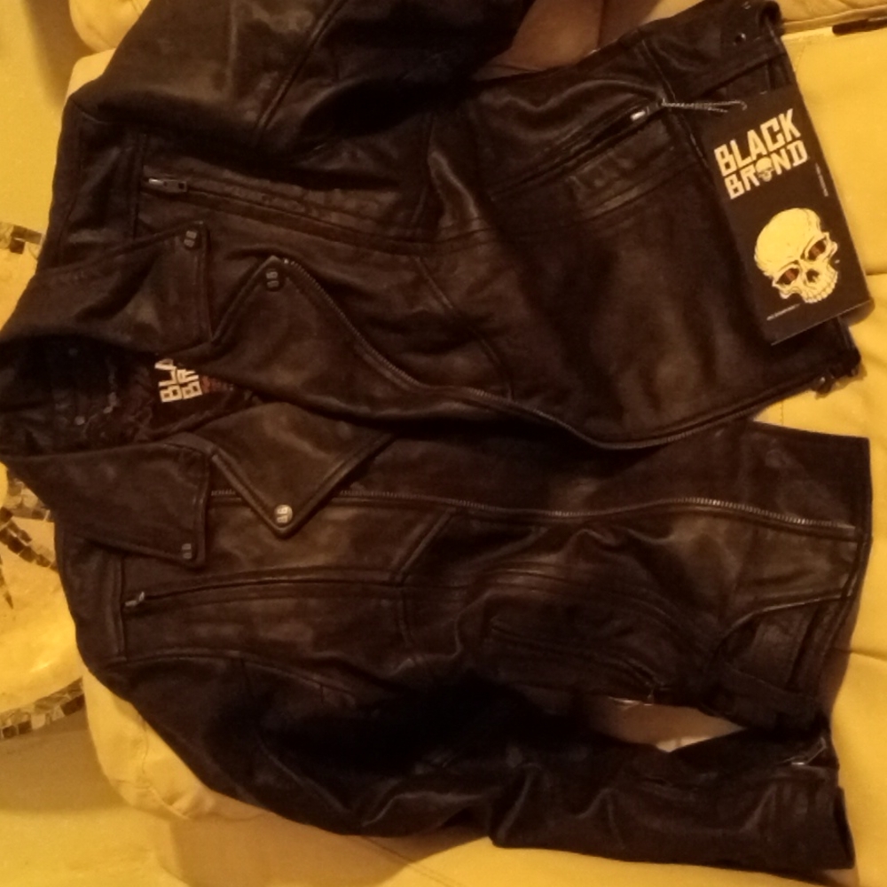 Black brand woman's Sapphire motorcycle jacket